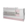 Lorelli MiniMax kombi ágy 72x190 - White / Orchid Pink