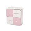 Lorelli Cupboard pelenkázó komód - White & Orchid Pink