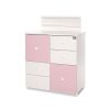 Lorelli Cupboard pelenkázó komód - White & Orchid Pink