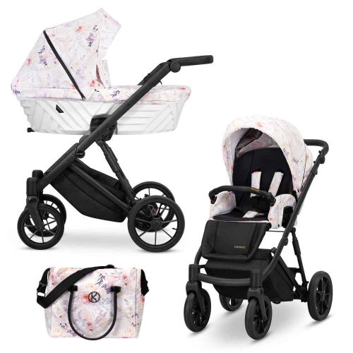 Kunert Ivento fehér színű virág mintás babakocsi