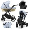 Kunert Ivento Glam 3in1 Multifunkciós Babakocsi Eco Baby Blue Metalic