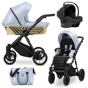   Kunert Ivento Glam 3in1 Multifunkciós Babakocsi Eco Baby Blue Metalic
