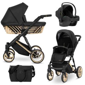   Kunert Ivento Glam Premium 3in1 Multifunkciós Babakocsi Eco Black Pearl