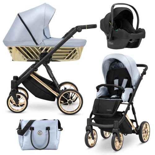 Kunert Ivento Glam Premium 3in1 Multifunkciós Babakocsi Eco Baby Blue Metalic