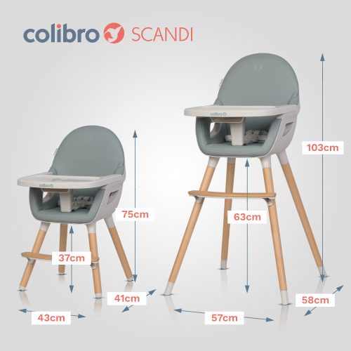 Colibro Scandi 3in1 Etetőszék - Agava