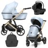 Kunert Arizo Premium 3in1 Mulitfunkciós Babakocsi Baby Blue Eco