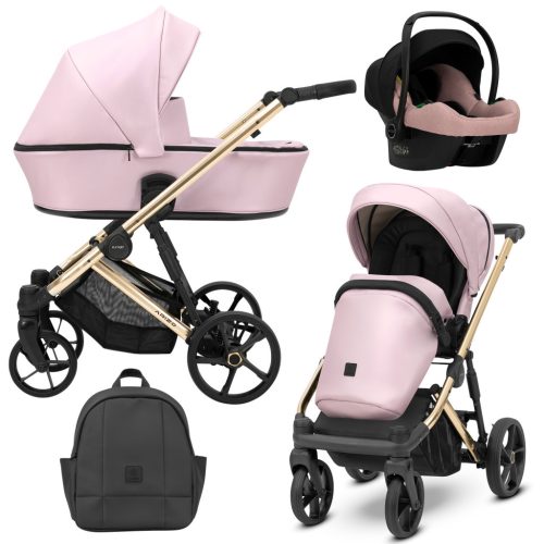 Kunert Arizo Premium 3in1 Multifunkciós Babakocsi Baby Pink Eco