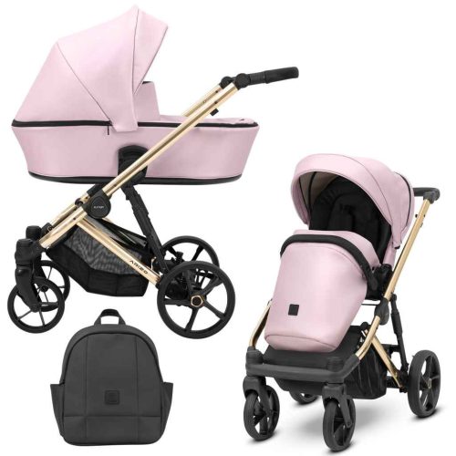 Kunert Arizo Premium 3in1 Multifunkciós Babakocsi Baby Pink Eco