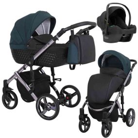   Kunert Tiaro Premium 3in1 Multifunkciós Babakocsi Black-Green