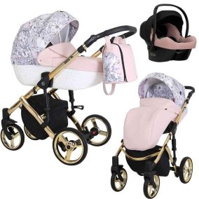   Kunert Tiaro Premium 3in1 Multifunkciós Babakocsi Róz-Flowers