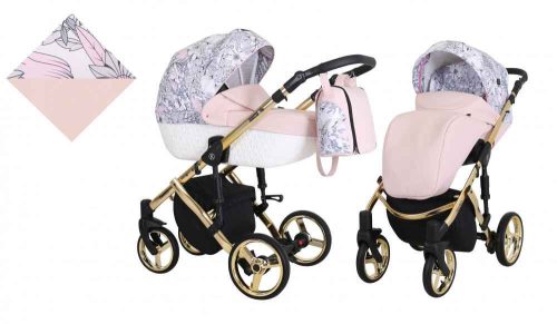 Kunert Tiaro Premium 3in1 Multifunkciós Babakocsi Róz-Flowers