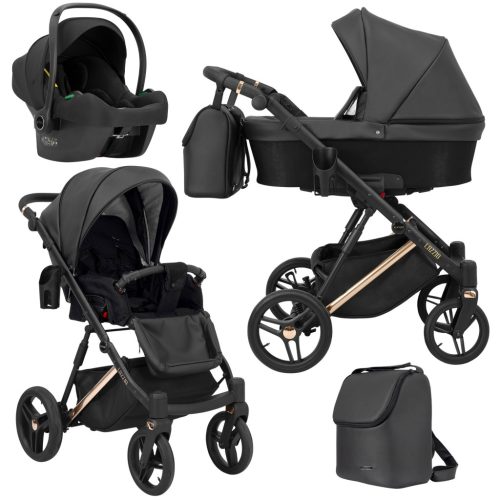 Kunert Lazzio Premium 3in1 Multifunkciós Babakocsi Black Eco