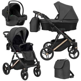   Kunert Lazzio Premium 3in1 Multifunkciós Babakocsi Black Eco