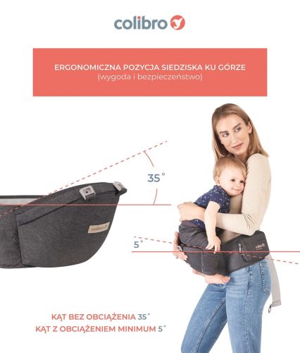 Colibro Honey Kenguru Merev Csípőülőkével - Sweet Pink