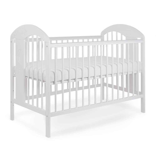 Tomi 13. Kiságy 60x120 - fehér (bemart csillagok és hold mintával)