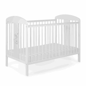 Tomi 18. Kiságy 60x120 - fehér  (bemart nyuszis mintával)