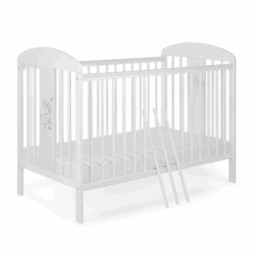 Tomi 18. Kiságy 60x120 - fehér  (bemart nyuszis mintával)