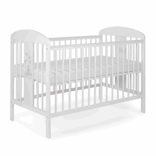 Tomi 20. Kiságy 60x120 - fehér  (bemart maci mintával)