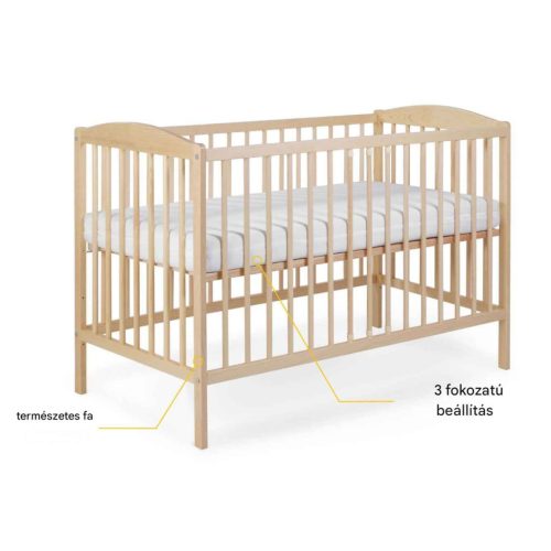 Tomi 5. Kiságy 60x120 - fehér