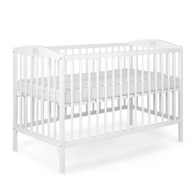   Tomi 7. Kiságy 60x120 - fehér  (bemart ülő macik mintával)