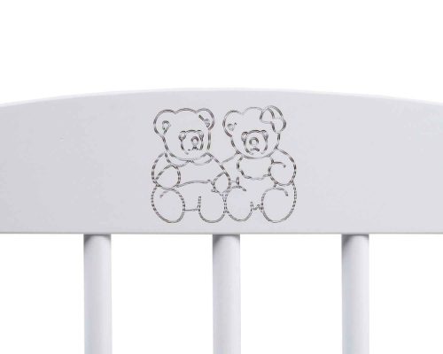 Tomi 7. Kiságy fenyő 60x120 - (ülő macik mintával)