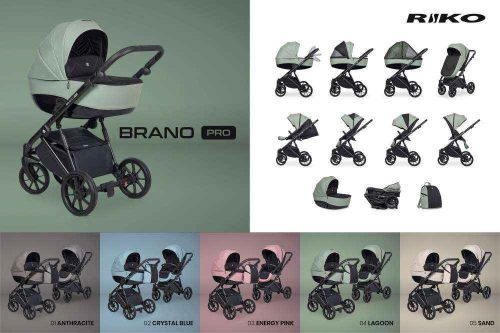 Riko Brano Pro 3in1 Multifunkciós Babakocsi Anthracite