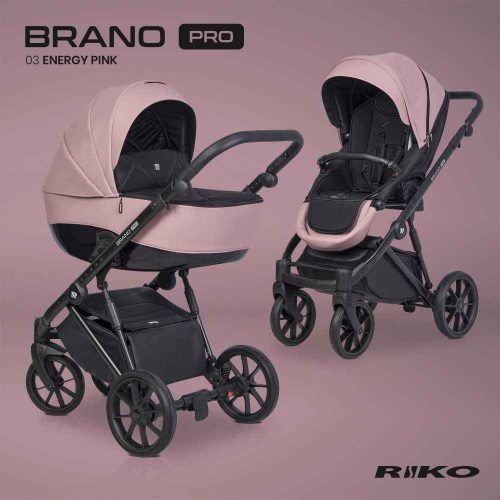 Riko Brano Pro 3in1 Multifunkciós Babakocsi Energy Pink