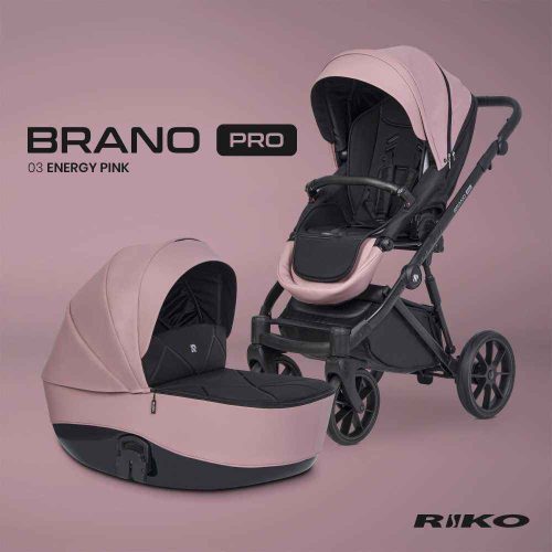 Riko Brano Pro 3in1 Multifunkciós Babakocsi Energy Pink