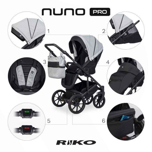 Riko Nuno Pro 3in1 Multifunkciós Babakocsi Titanium