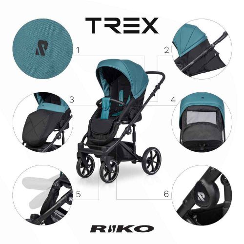 Riko Trex 3in1 Multifunkciós Babakocsi Lagoon